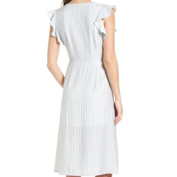 Storee Front Button Midi Dress Sz Large - Picture 2 of 8